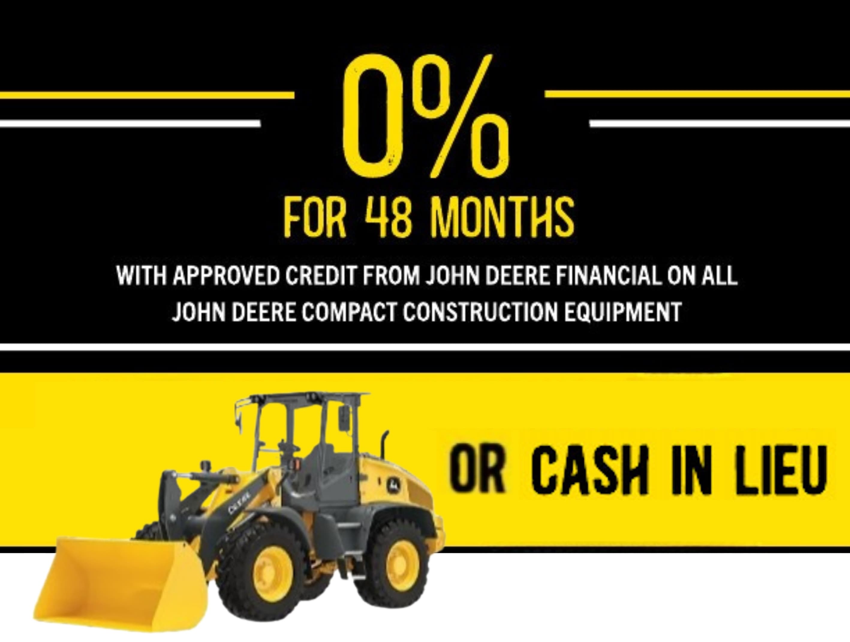 0% for 48 Months on Compact Construction Equipment